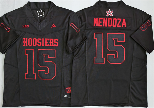 Men's Indiana Hoosiers #15 Fernando Mendoza Black F.U.S.E. Stitched Basketball Jersey